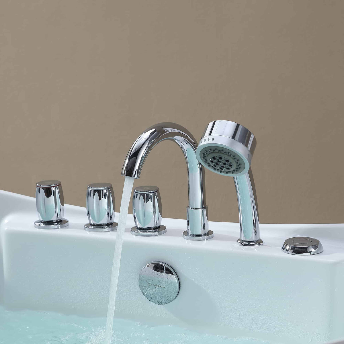 Empava 59 in. Whirlpool Freestanding Acrylic Bathtub | EMPV-59AIS11-Feestanding massage bathtub-Empava-Nordica Sauna