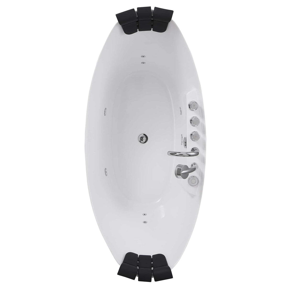 Empava 59 in. Whirlpool Freestanding Acrylic Bathtub | EMPV-59AIS11-Feestanding massage bathtub-Empava-Nordica Sauna