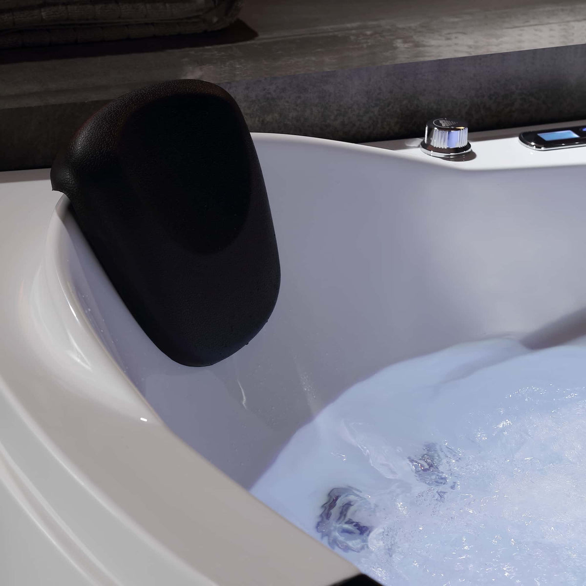 Empava 59 in. Whirlpool LED Corner Bathtub | EMPV-59JT319LED-massage bathtub-Empava-Nordica Sauna