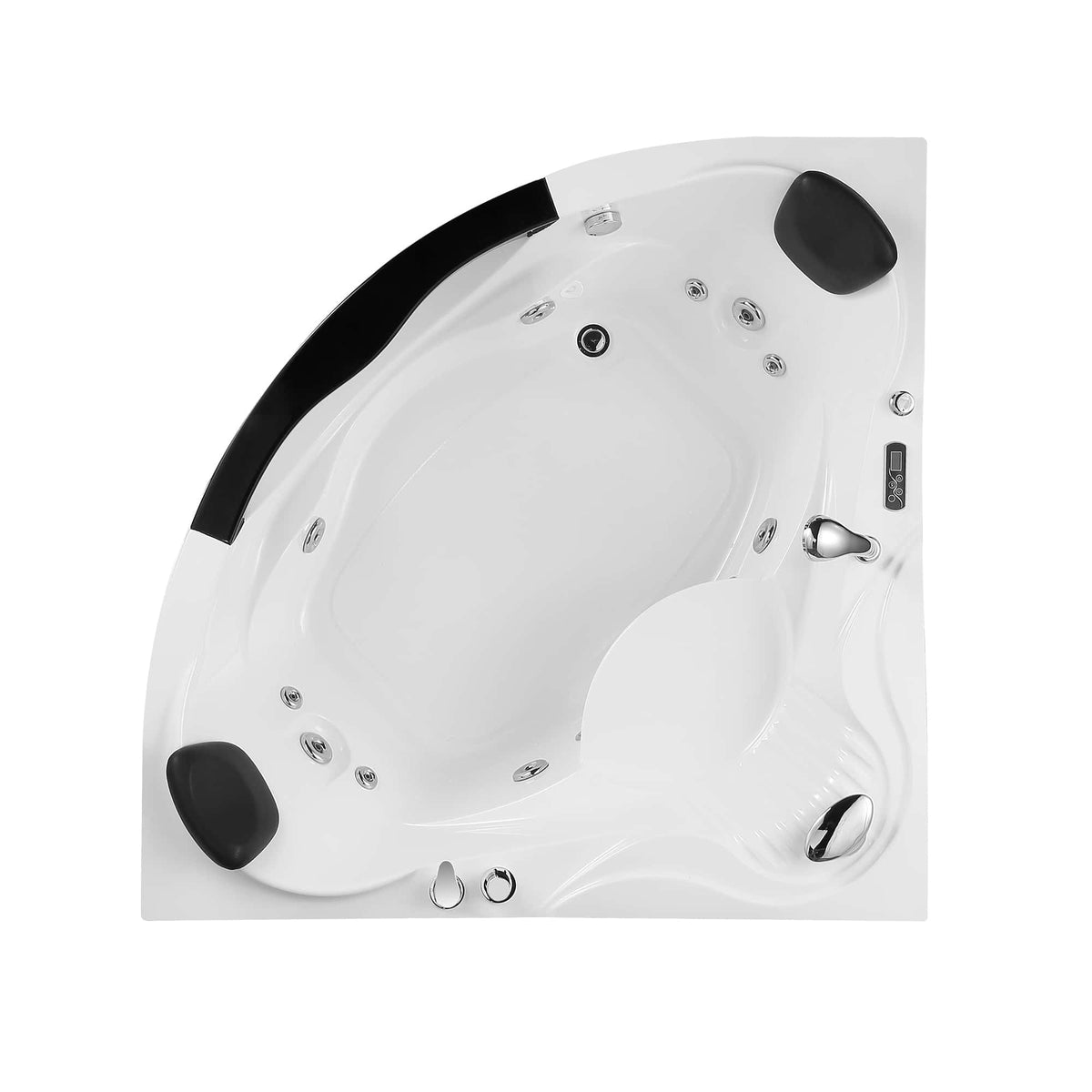 Empava 59 in. Whirlpool LED Corner Bathtub | EMPV-59JT319LED-massage bathtub-Empava-Nordica Sauna