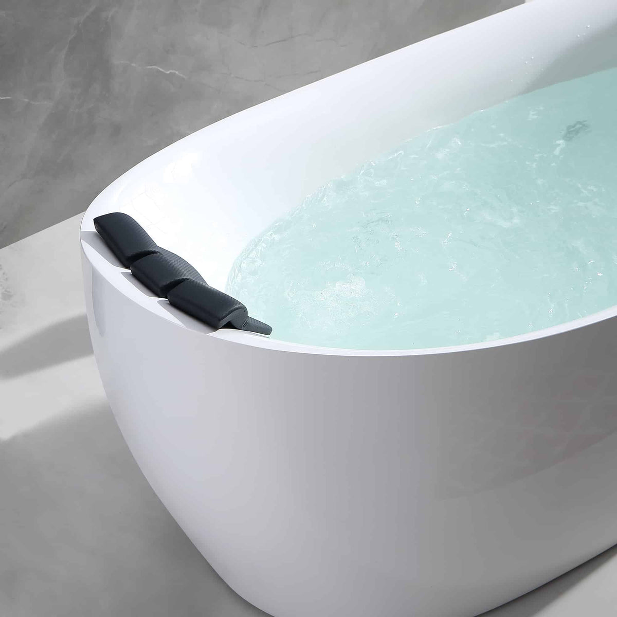 Empava 67 in. Whirlpool Freestanding Acrylic Bathtub | EMPV-67AIS02-Feestanding massage bathtub-Empava-Nordica Sauna