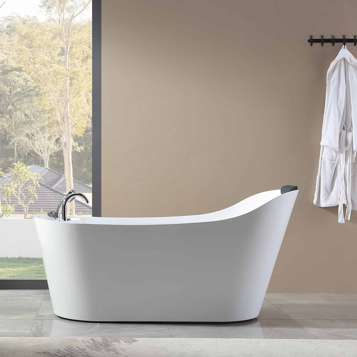 Empava 67 in. Whirlpool Freestanding Acrylic Bathtub | EMPV-67AIS09-Feestanding massage bathtub-Empava-Nordica Sauna