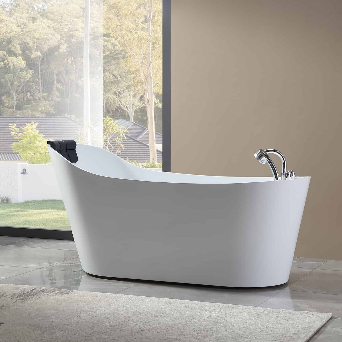 Empava 67 in. Whirlpool Freestanding Acrylic Bathtub | EMPV-67AIS09-Feestanding massage bathtub-Empava-Nordica Sauna