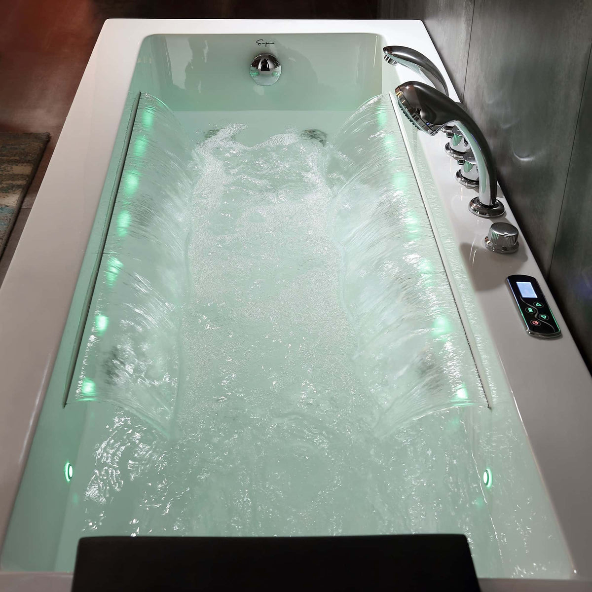 Empava 67 in. Whirlpool Rectangular Bathtub | EMPV-67JT351LED-massage bathtub-Empava-Nordica Sauna