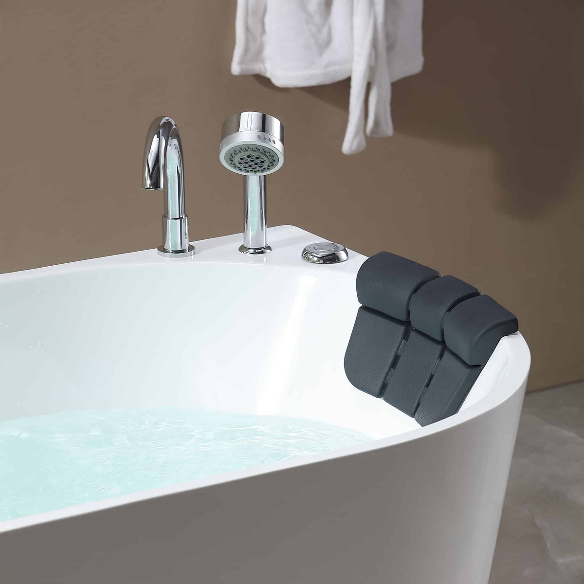 Empava 71 in. Whirlpool Acrylic Alcove Bathtub | EMPV-71AIS08-Feestanding massage bathtub-Empava-Nordica Sauna