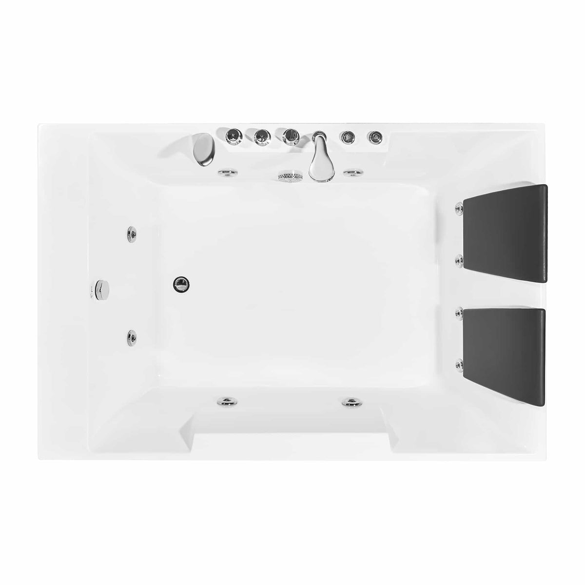 Empava 72 in. Whirlpool Rectangular Bathtub | EMPV-72JT367LED-massage bathtub-Empava-Nordica Sauna