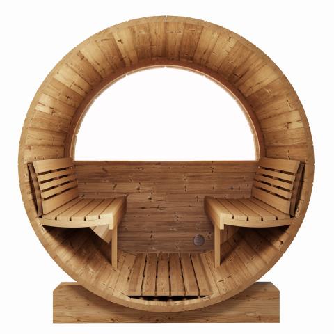 SaunaLife Model E8 Sauna Barrel | ERGO Series-Sauna-SaunaLife-Rear Window-Nordica Sauna
