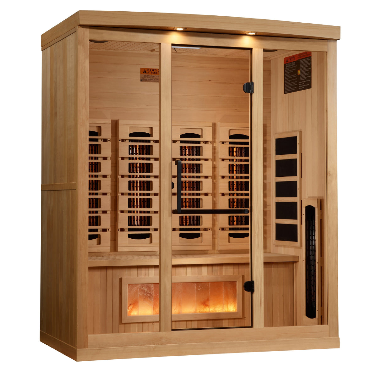 Golden Designs 2025 Reserve Edition 4-Person Full Spectrum PureTech™ Near Zero Infrared Sauna with Himalayan Salt Bar-Sauna-Golden Designs-Nordica Sauna