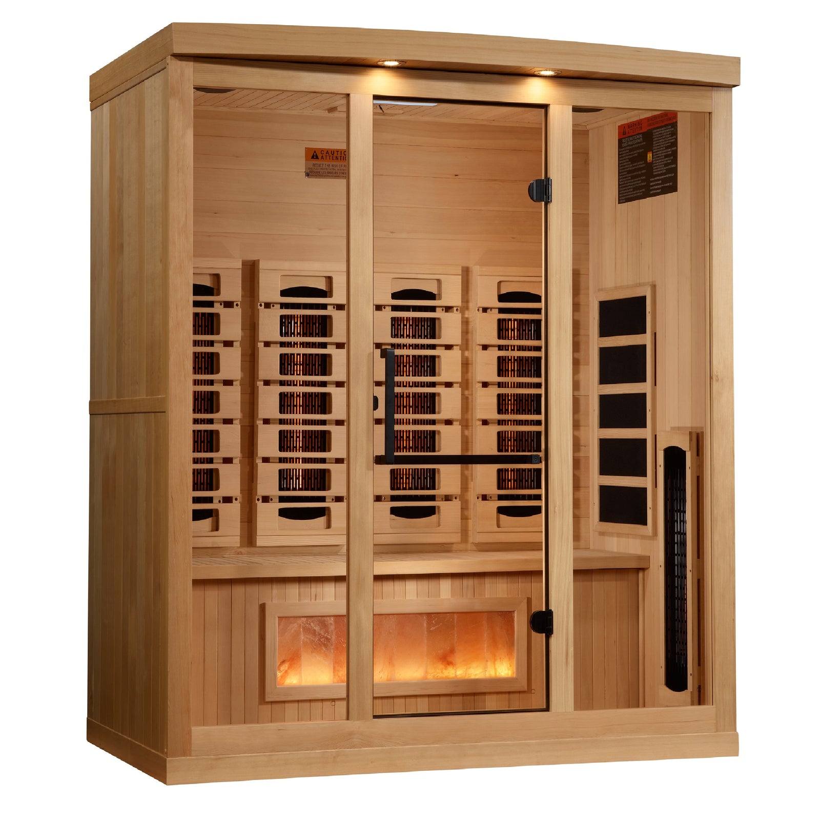 Golden Designs 2025 Reserve Edition 4-Person Full Spectrum PureTech™ Near Zero Infrared Sauna with Himalayan Salt Bar-Sauna-Golden Designs-Nordica Sauna