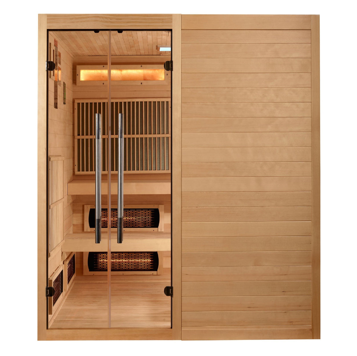 Golden Designs "Toledo" 6-Person Full Spectrum Indoor Hybrid Sauna with Harvia Stove-sauna-Golden Designs-Nordica Sauna