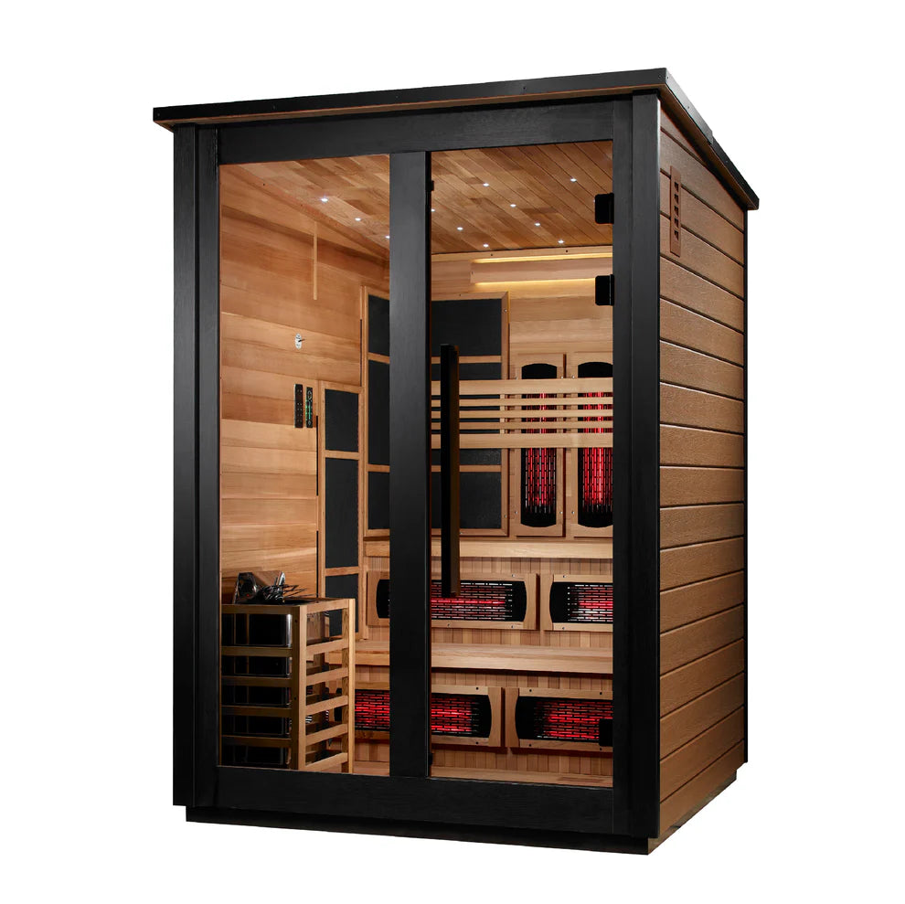 
Golden Designs Kaskinen 6-Person Full Spectrum  Hybrid Outdoor Sauna in 2 Tone | GDI-8526-03
