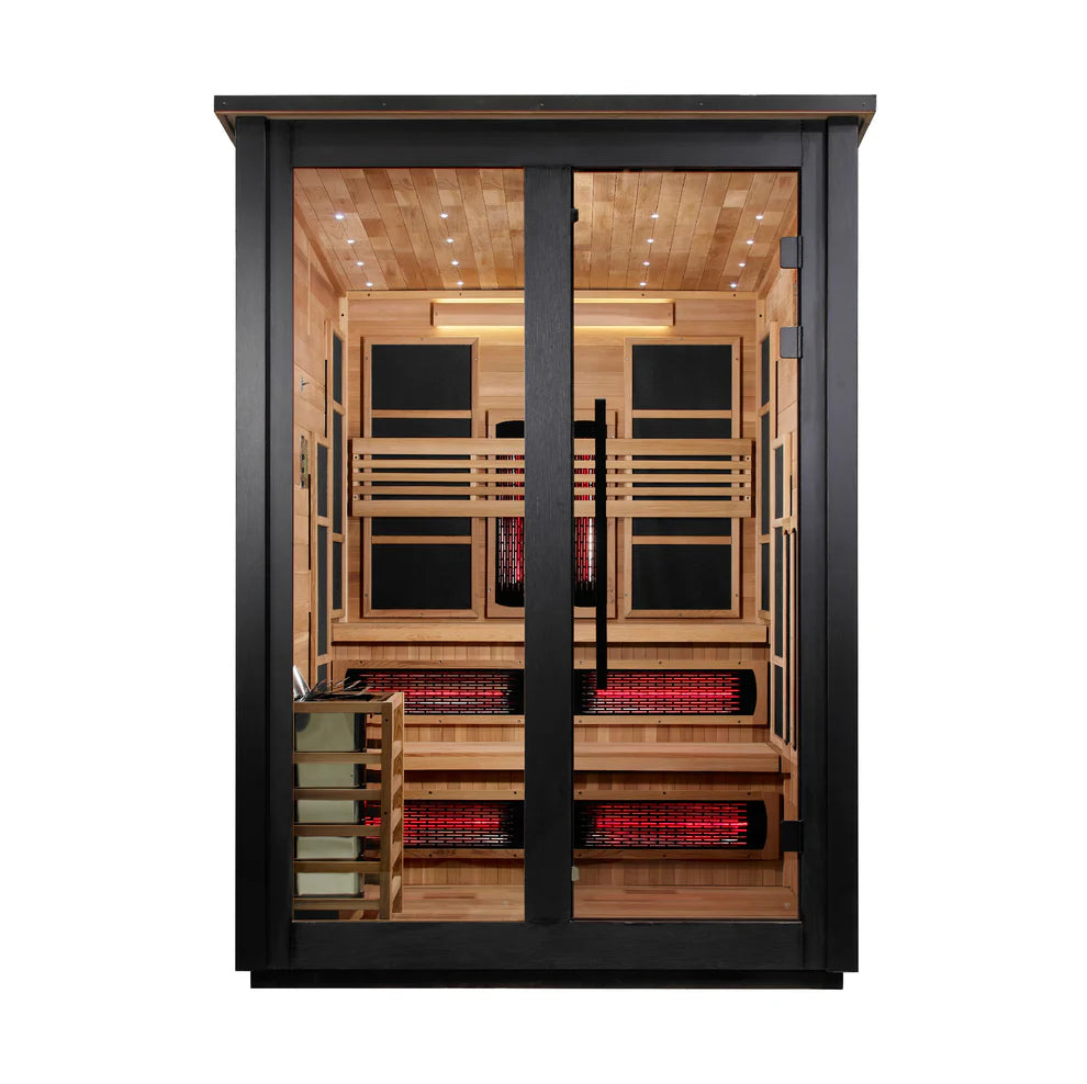 
Golden Designs Kaskinen 6-Person Full Spectrum Hybrid Outdoor Sauna in Black | GDI-8526-04