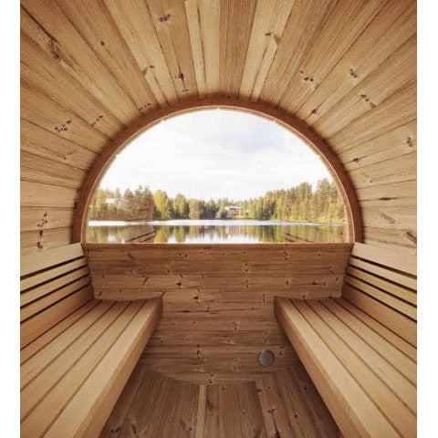 SaunaLife Model E7 Sauna Barrel | ERGO Series-Sauna-SaunaLife-Rear Window-Nordica Sauna