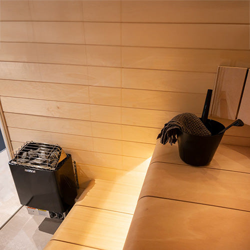 Harvia KIP80B 8kW Electric Sauna Heater with Built-In Controls Package