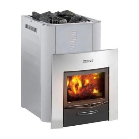 Harvia 36 Duo Wood Stove Sauna Heater Package-Sauna Heater-Harvia-Black-