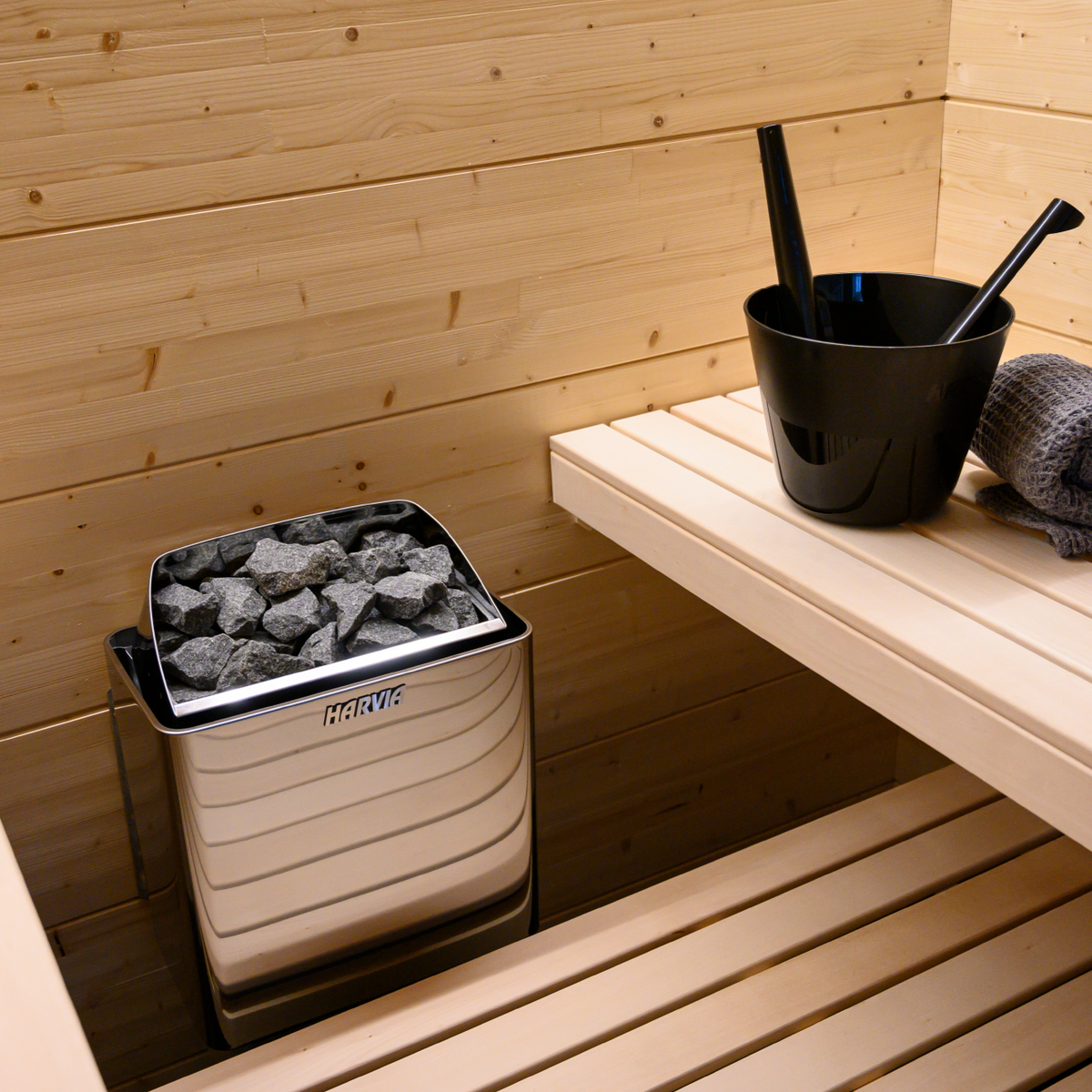 Harvia KIP80W Electric Sauna Heater Package-Sauna Heater-Harvia-240V/1PH (Home Use)-Standard Xenio CX170-