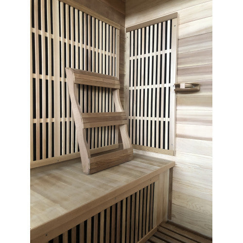 Sunray Roslyn 4-Person Cedar Sauna with Carbon Heaters and Side Bench Seating-Sauna-Sunray-Nordica Sauna