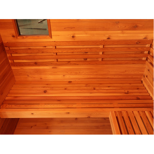 Sunray Denali 4-Person Contemporary Outdoor Sauna with 6kW Heater