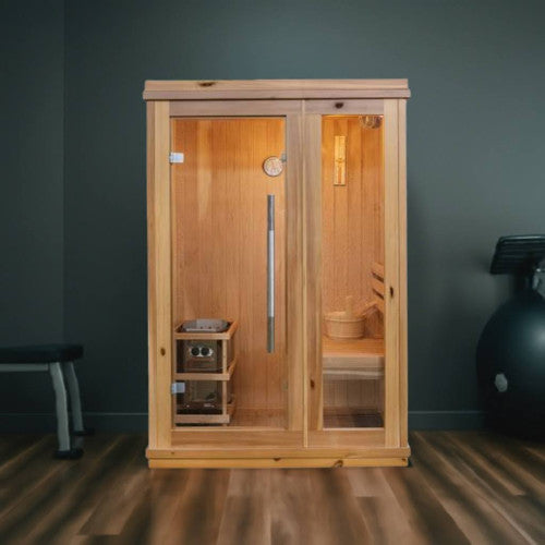 Sunray Aston 1-2 Person Traditional Sauna with 4.5kW Harvia Heater