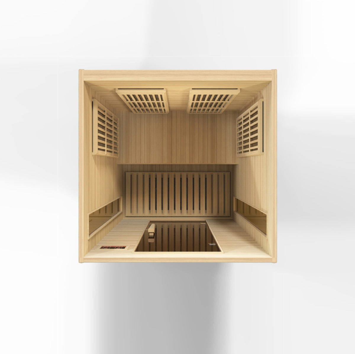 Golden Designs Maxxus Infrared Sauna 2-Person Near Zero EMF FAR Infrared w/ Hemlock | MX-K206-01-ZF