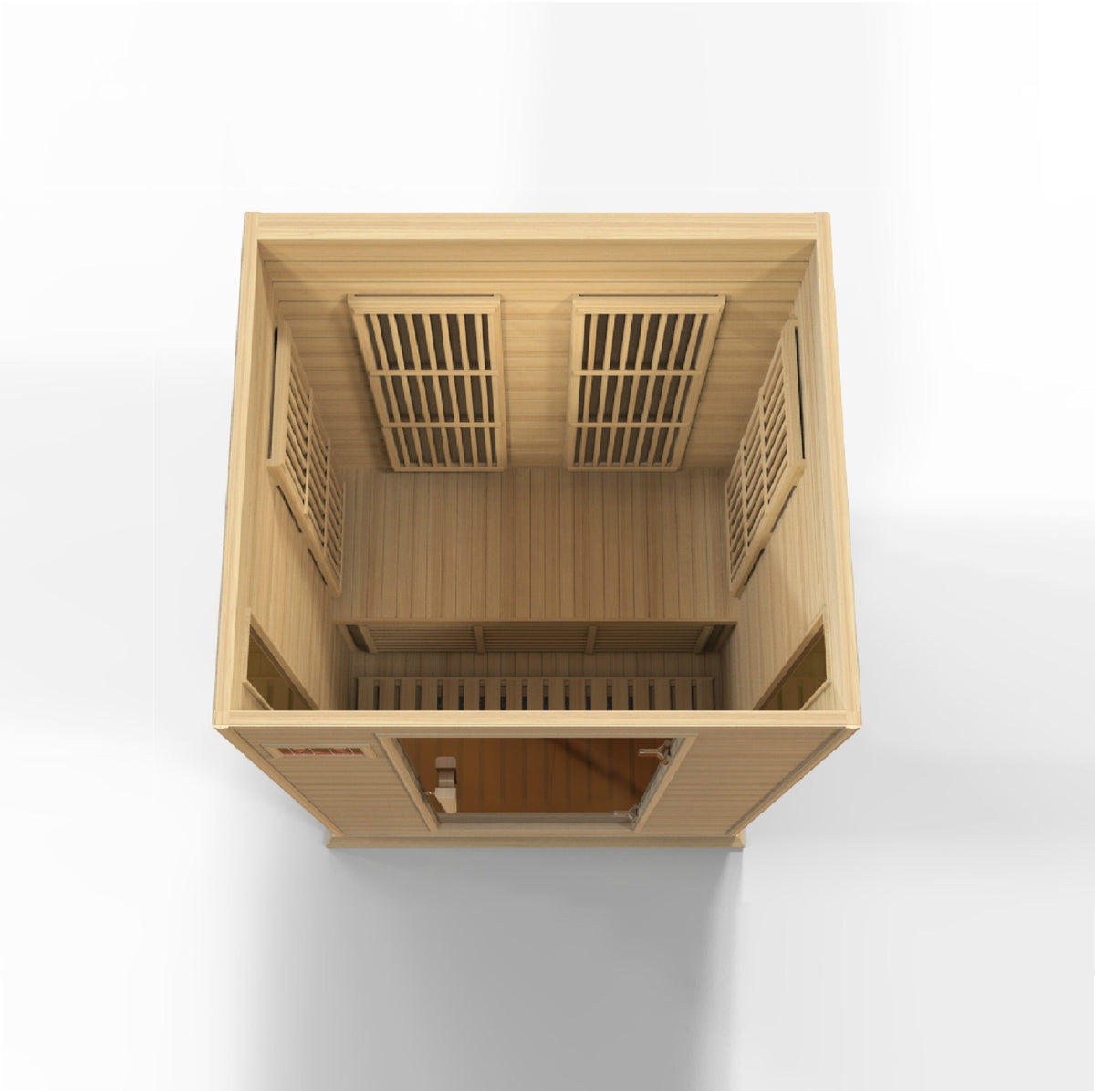 Golden Designs Maxxus Infrared Sauna 2-Person Near Zero EMF FAR Infrared w/ Hemlock | MX-K206-01-ZF