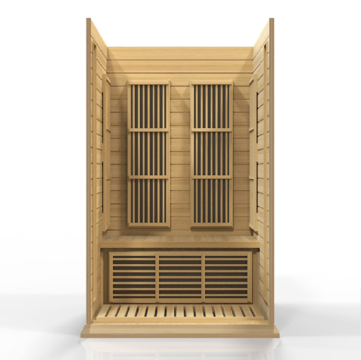 Golden Designs Maxxus Infrared Sauna 2-Person Near Zero EMF FAR Infrared w/ Hemlock | MX-K206-01-ZF