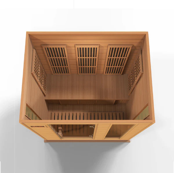 Golden Designs Maxxus 3-Person FAR Infrared Sauna Low EMF with Red Cedar | MX-K306-01 CED