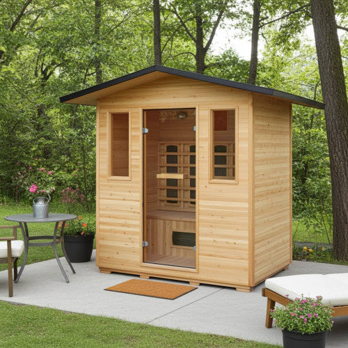 
Sunray Cayenne 4-Person Outdoor Sauna with Ceramic Heaters