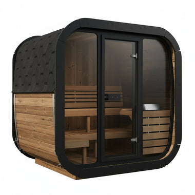 SaunaLife CL5G 4-Person Cube-Series Outdoor Home Sauna Kit