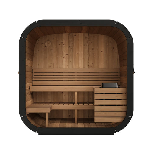SaunaLife 4-Person Cube-Series Outdoor Home Sauna Kit CL5G
