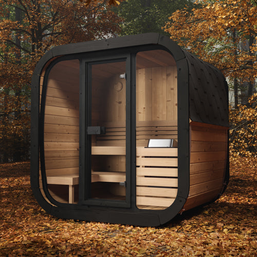 SaunaLife 4-Person Cube-Series Outdoor Home Sauna Kit CL5G