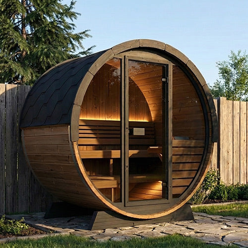 SaunaLife Model EE6G 4-Person Ergo Elegance Series Sauna Barrel