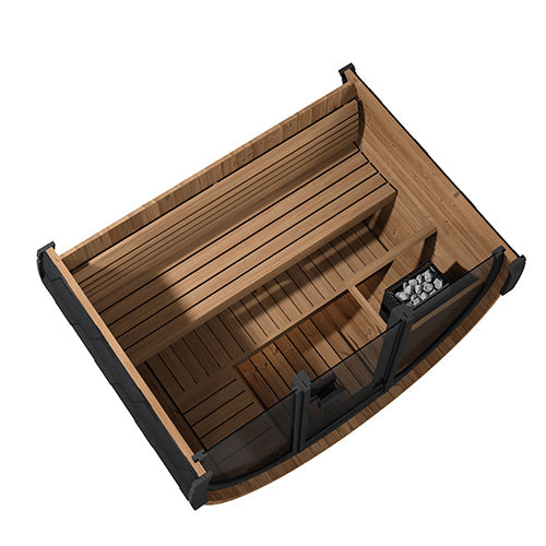 SaunaLife Model EE6G 4-Person Ergo Elegance Series Sauna Barrel