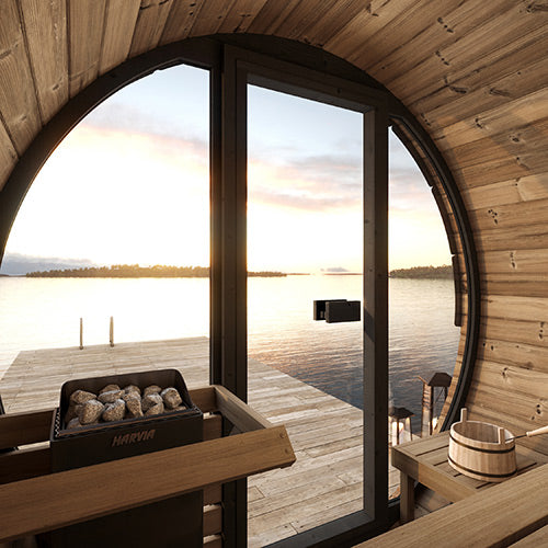 SaunaLife Model EE6G 4-Person Ergo Elegance Series Sauna Barrel