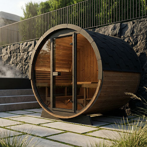 SaunaLife Model EE8G 6-Person ERGO Series Sauna Barrel