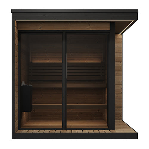 SaunaLife GL6 6-Person Outdoor Sauna Kit | Garden Luxury Series