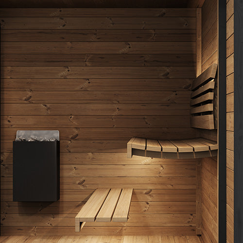 SaunaLife GL6 6-Person Outdoor Sauna Kit | Garden Luxury Series