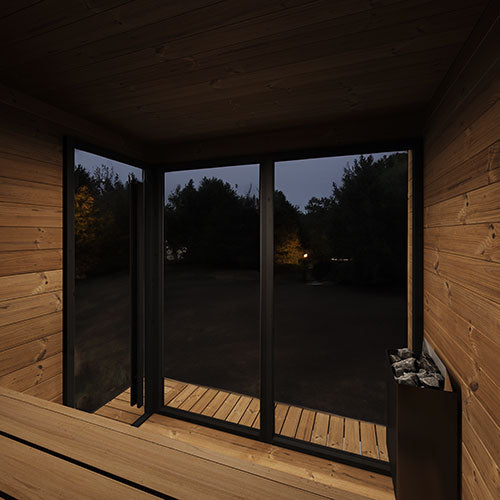 SaunaLife GL6 6-Person Outdoor Sauna Kit | Garden Luxury Series