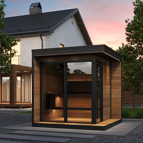 SaunaLife GL6 6-Person Outdoor Sauna Kit | Garden Luxury Series