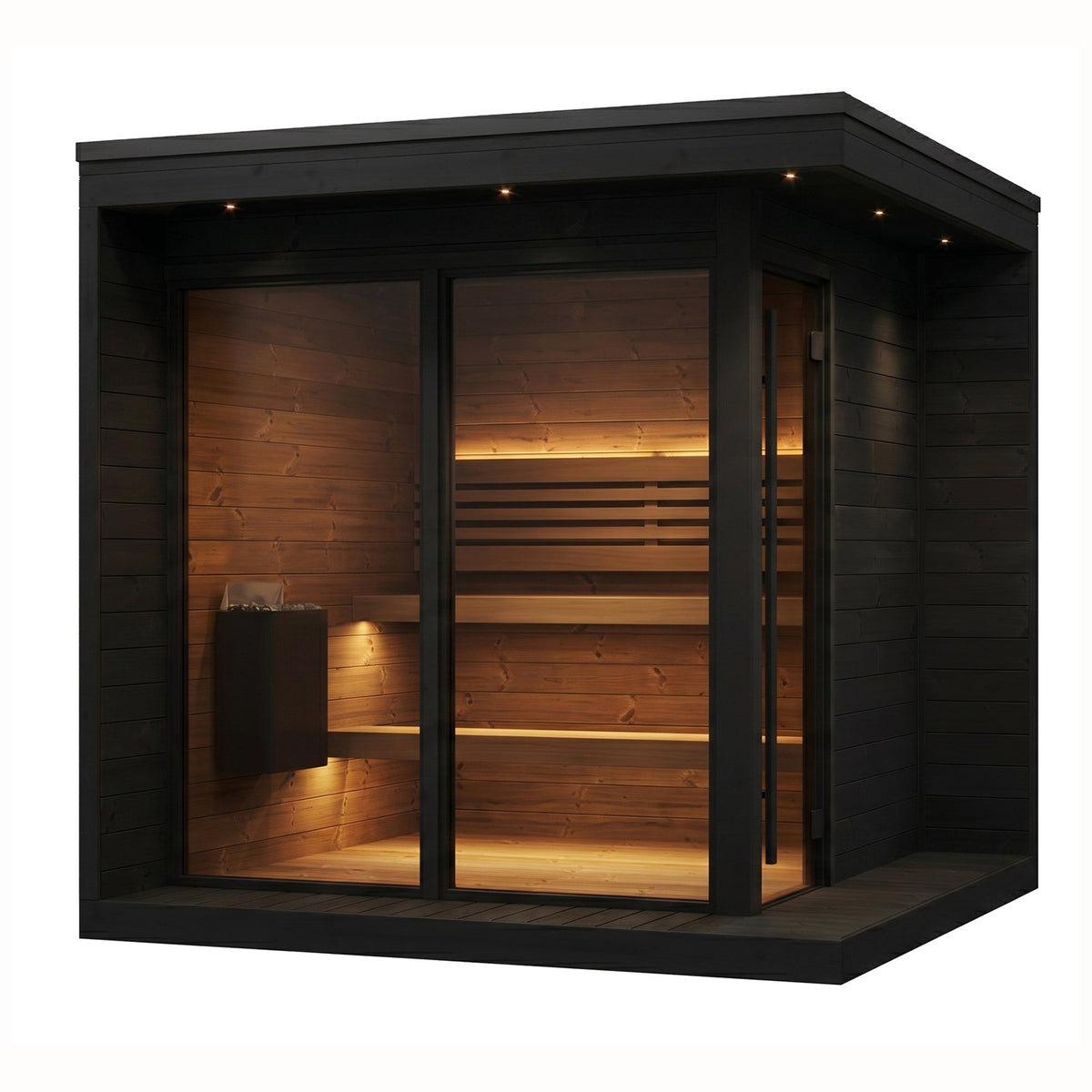 
SaunaLife GL6 6-Person Outdoor Sauna Kit | Garden Luxury Series