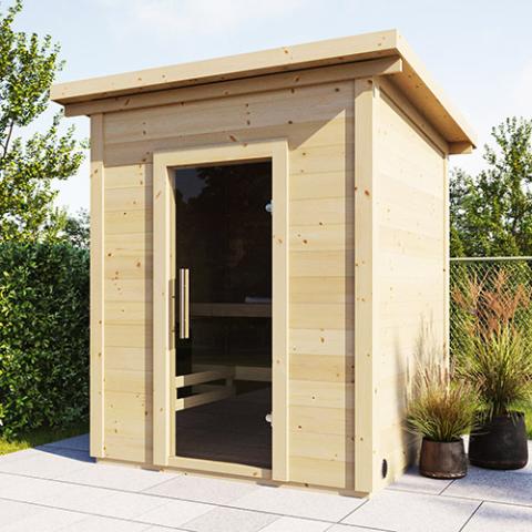 SaunaLife Model G2 Garden-Series Outdoor Home Sauna DIY Kit with LED Light System-Sauna-SaunaLife-Nordica Sauna