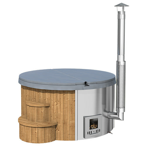 SaunaLife Wood-Fired Hot Tub Model S4 | Soak Series