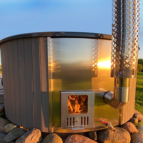 SaunaLife Wood-Fired Hot Tub Model S4 | Soak Series