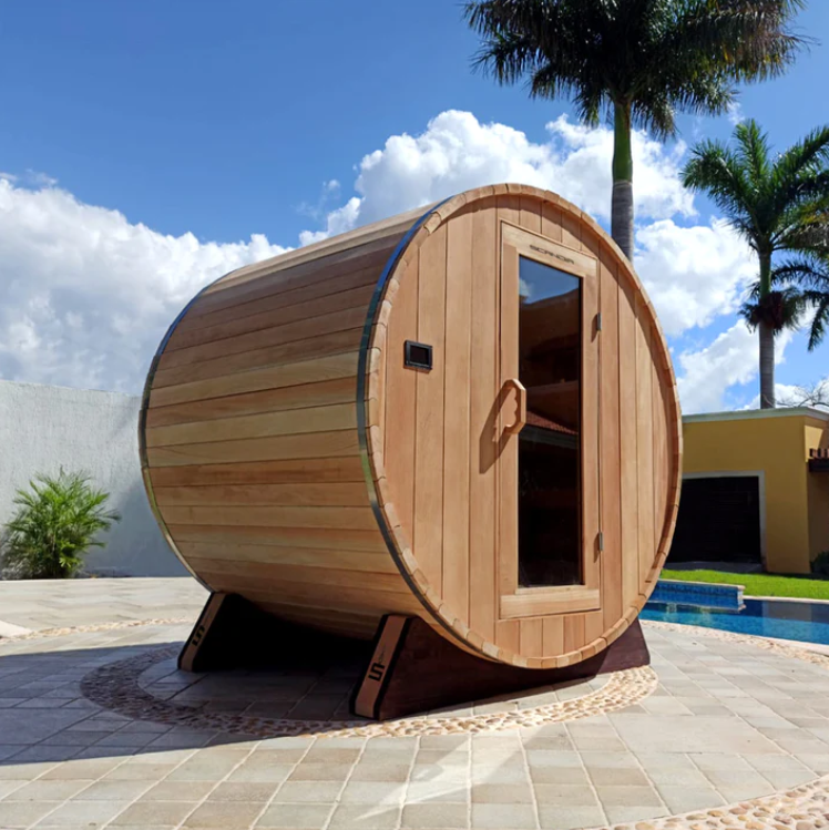 Scandia Electric Barrel Sauna Kit-Sauna-Scandia-Wood-6'W x 4'D x 6'H-Nordica Sauna