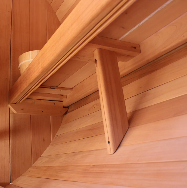 Scandia Electric Barrel Sauna with Canopy-Sauna-Scandia-Wood-6'W x 5'D x 6'H-Nordica Sauna