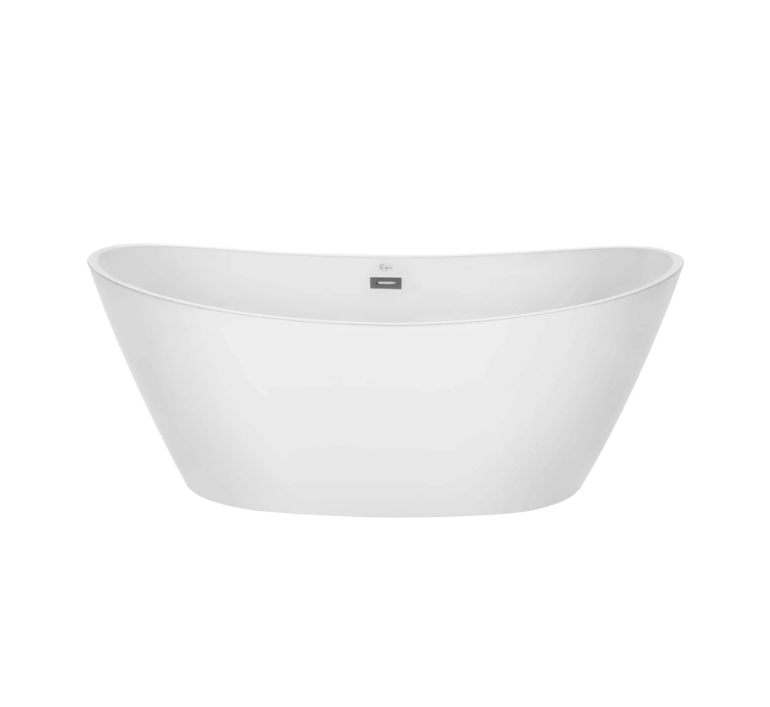 Empava 59 in. Freestanding Soaking Bathtub with LED | EMPV-59FT1518LED-Feestanding bathtub-Empava-Nordica Sauna
