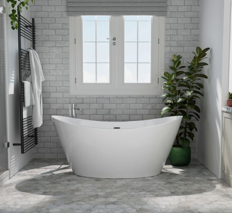 Empava 59 in. Freestanding Soaking Bathtub | EMPV-59FT1518-Feestanding bathtub-Empava-Nordica Sauna