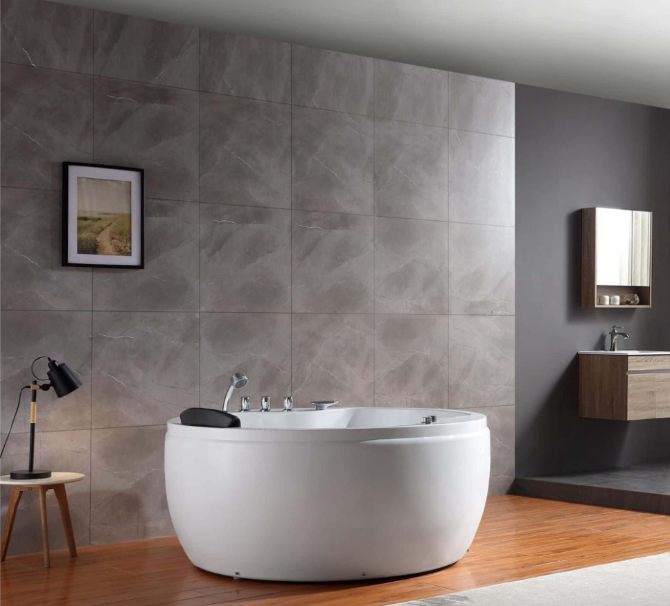 Empava 59 in. Round Whirlpool Bathtub | EMPV-59JT005-massage bathtub-Empava-Nordica Sauna