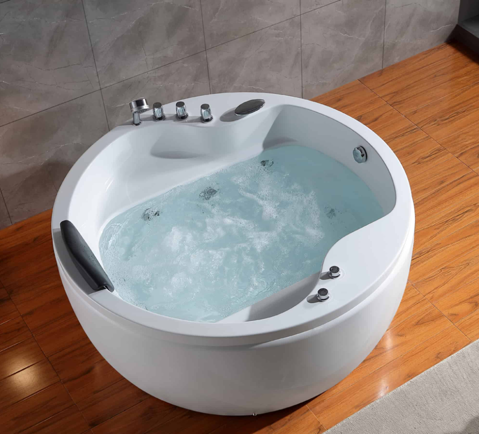 Empava 59 in. Round Whirlpool Bathtub | EMPV-59JT005-massage bathtub-Empava-Nordica Sauna