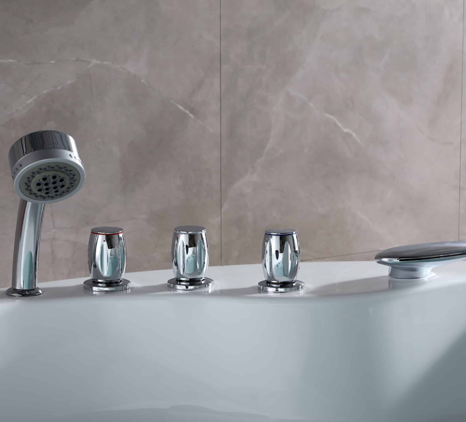 Empava 59 in. Round Whirlpool Bathtub | EMPV-59JT005-massage bathtub-Empava-Nordica Sauna